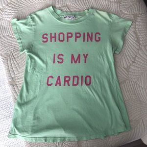 Wildfox “Shopping is my cardio” Shirt